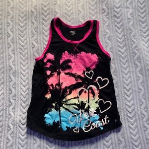 West coast colorful palm tree pajama tank top